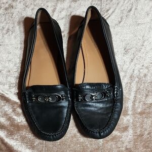 Coach Black Leather Loafers